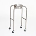 Midcentral Medical SS Single Bowl Ring Stand without Shelf MCM1000